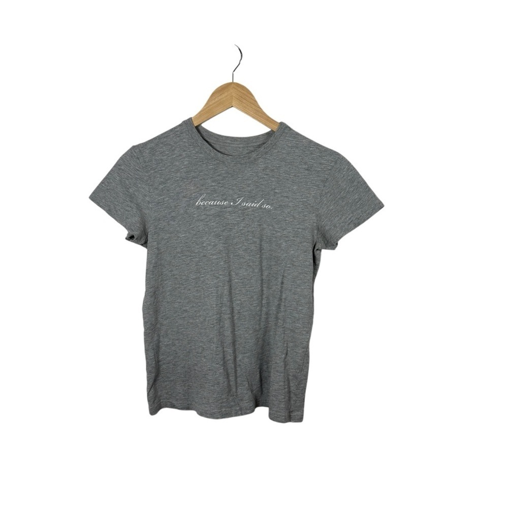 Y2K Lucy “Because I Said So” Classic Crewneck Tee Grey Size XS